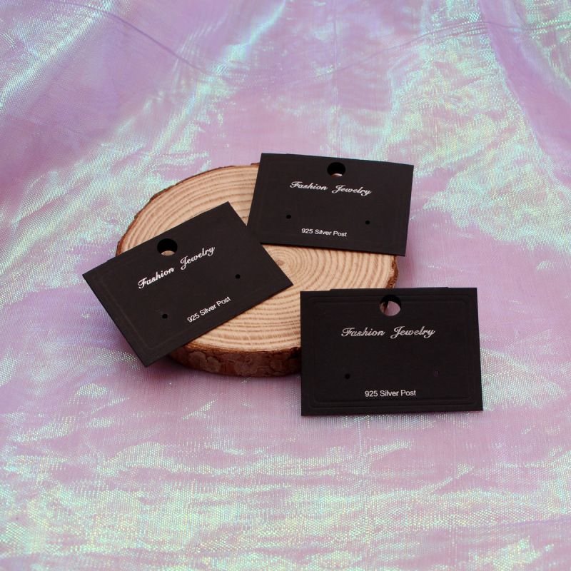 Black Earrings Display Hankging Hook Hole Diy Jewelry Accessories Packaging Paper Card