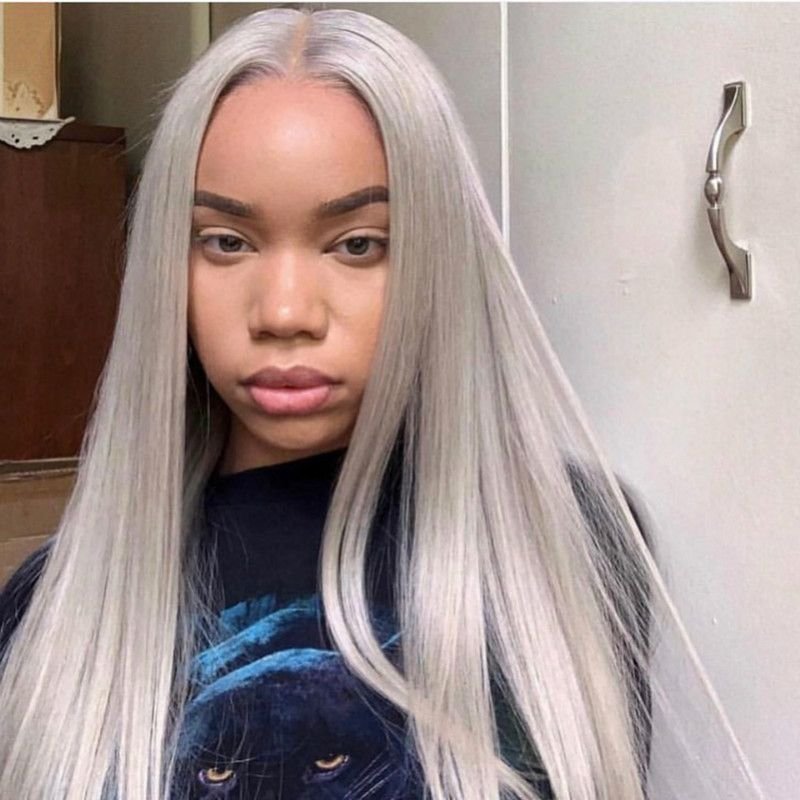 Women Fashion Long Straight Hair Chemical Fiber Wig Head Cover